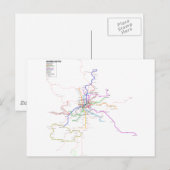 Postale Carte du métro Madrid (Espagne) (Devant / Derrière)