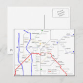 Postale Carte du métro Sevilla (Devant / Derrière)