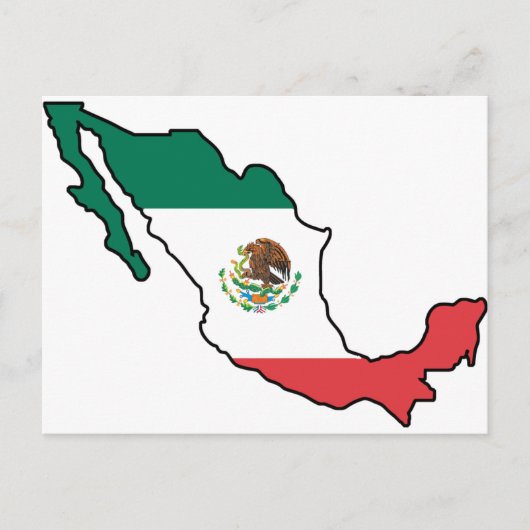 Postale Carte Du Mexique (Devant)