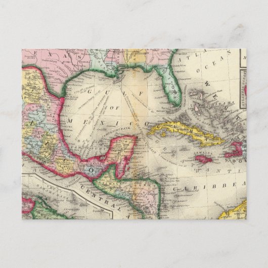 Postale Carte Du Mexique, Amérique Centrale (Devant)