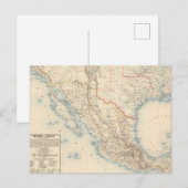 Postale Carte du Mexique et du Texas (Devant / Derrière)
