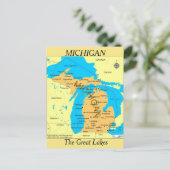 Postale Carte du Michigan (Debout devant)