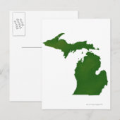 Postale Carte du Michigan (Devant / Derrière)