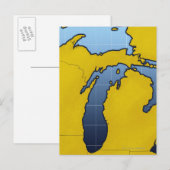 Postale Carte du Michigan 2 (Devant / Derrière)