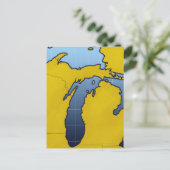 Postale Carte du Michigan 2 (Debout devant)