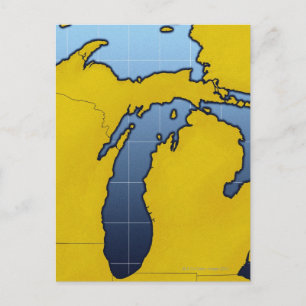 Postale Carte du Michigan 2