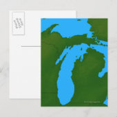 Postale Carte du Michigan 3 (Devant / Derrière)
