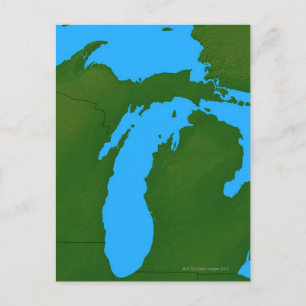 Postale Carte du Michigan 3