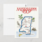 Postale Carte du Mississippi (Devant / Derrière)