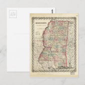 Postale Carte du Mississippi (1855) (Devant / Derrière)