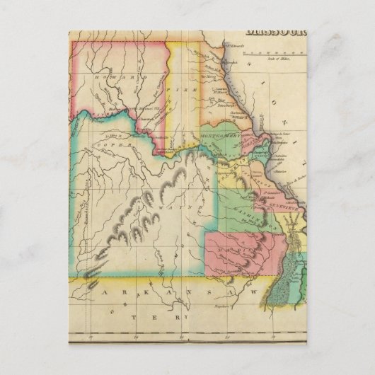 Postale Carte Du Missouri (Devant)
