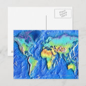 Postale Carte du monde (Devant / Derrière)