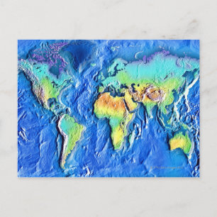 Postale Carte du monde