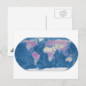 Postale Carte du monde (Devant / Derrière)