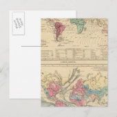Postale Carte du monde (Devant / Derrière)