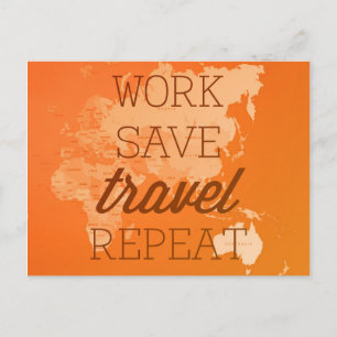 Postale Carte du monde