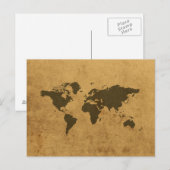 Postale Carte du monde (Devant / Derrière)