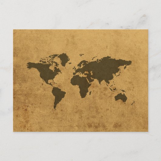 Postale Carte du monde (Devant)