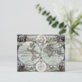 Postale Carte du monde (Debout devant)