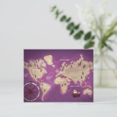 Postale Carte du monde (Debout devant)