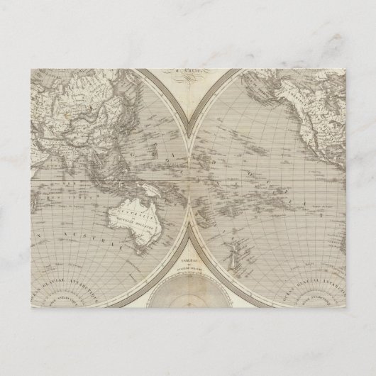 Postale Carte du monde (Devant)