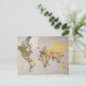 Postale carte du monde (Debout devant)