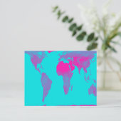 Postale Carte du monde (Debout devant)