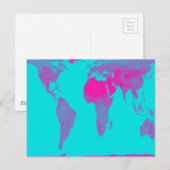 Postale Carte du monde (Devant / Derrière)