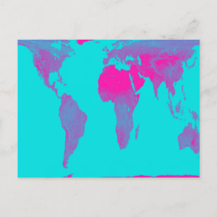 Postale Carte du monde