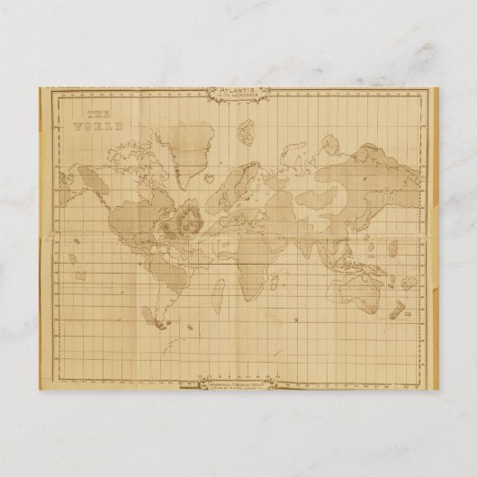 Postale Carte du monde (Devant)