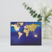 Postale Carte du monde (Debout devant)