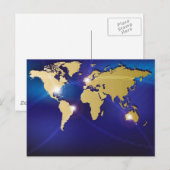 Postale Carte du monde (Devant / Derrière)