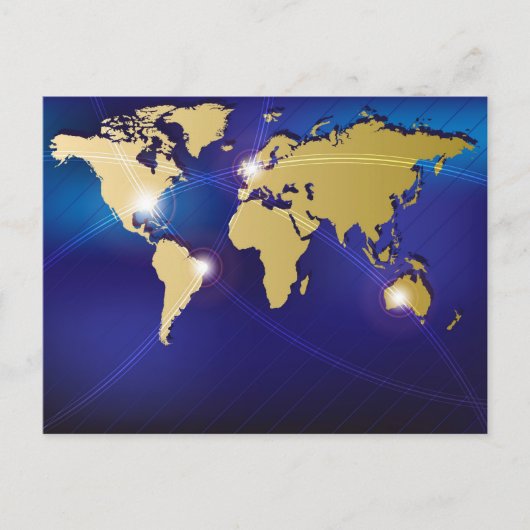 Postale Carte du monde (Devant)