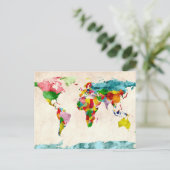 Postale Carte du monde (Debout devant)