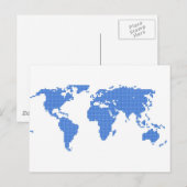 Postale Carte du monde (Devant / Derrière)