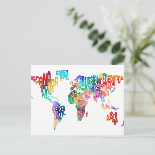 Postale Carte du monde (Debout devant)