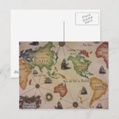 Postale Carte du monde (Devant / Derrière)