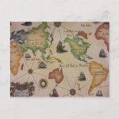 Postale Carte du monde (Devant)