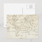 Postale Carte du monde (Devant / Derrière)