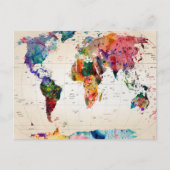 Postale Carte du monde (Devant)