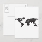 Postale Carte du monde (Devant / Derrière)