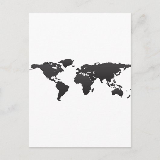 Postale Carte du monde (Devant)