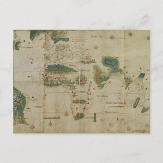 Postale Carte du monde (Devant)