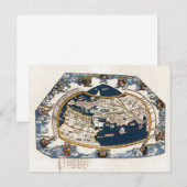 Postale Carte du monde 1535 (Devant / Derrière)