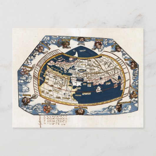 Postale Carte du monde 1535 (Devant)