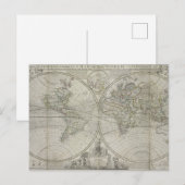 Postale Carte du monde | 1736 (Devant / Derrière)