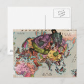 Postale Carte du monde 1900 (Devant / Derrière)