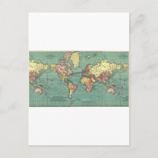 Postale Carte du monde 1919 (Devant)