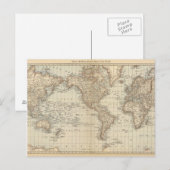 Postale Carte du monde 2 (Devant / Derrière)