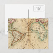 Postale Carte du monde 3 (Devant / Derrière)